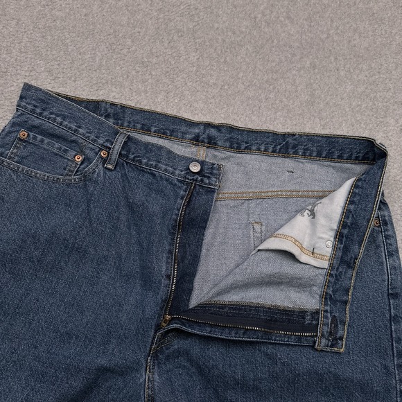 Levis 550 Jean Shorts Men 42 Relaxed Fit 10" Denim Jorts 100% Cotton Dad (Tag44) - Picture 2 of 10